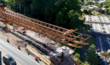 CSG inicia lançamento das vigas da nova ponte sobre o Arroio Tega, em Caxias do Sul