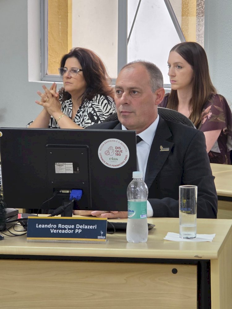 Ver. Leandro Roque Delazeri é escolhido para presidir o Legislativo Garibaldense em 2026